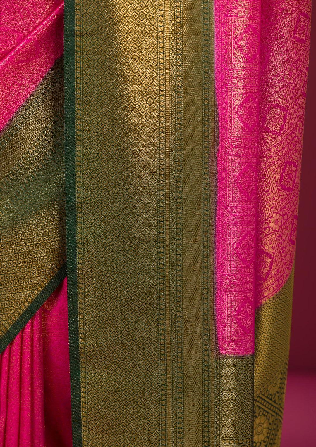Pink Zariwork Soft Silk Saree - View 2