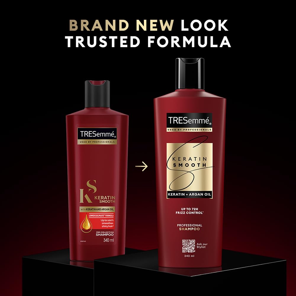 1000 ML TRESemme Keratin Smooth Shampoo With Keratin Protein and Argan Oil | Salon-Like Smooth Hair | Up To 72H Frizz Control - View 8