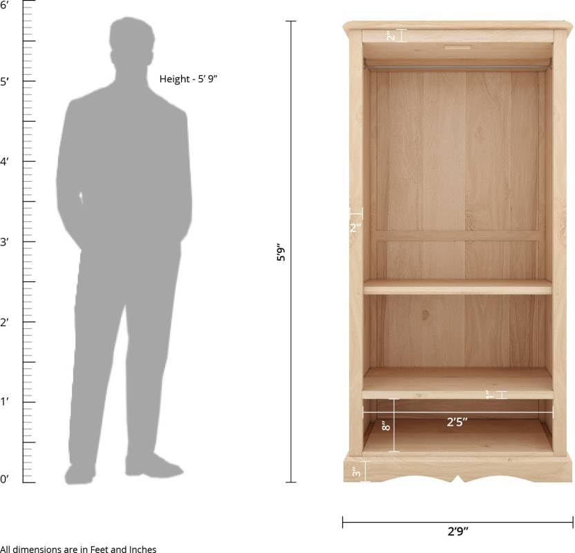 The Attic Jodhpur Carving Wardrobe|Solid Wood Multiple Utility Storage| Clothes Organizer|Wardrobe for Clothes Wooden, almirah for Clothes Wooden|Natural  White Matte Finish - View 3