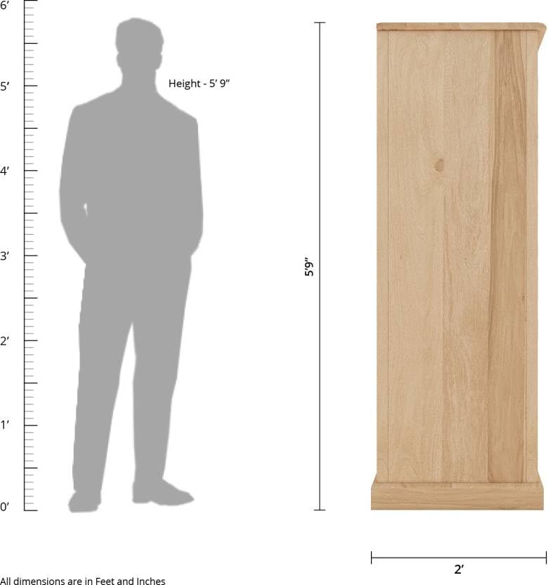 The Attic Jodhpur Carving Wardrobe|Solid Wood Multiple Utility Storage| Clothes Organizer|Wardrobe for Clothes Wooden, almirah for Clothes Wooden|Natural  White Matte Finish - View 4