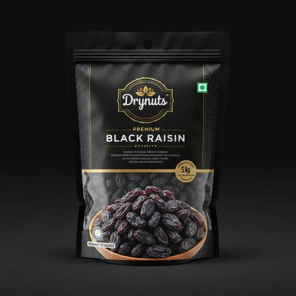 DRYNUTS Premium Black Raisins | Naturally Sweet, Plump & Juicy | Rich in Iron & Antioxidants | All-Natural Healthy Snack